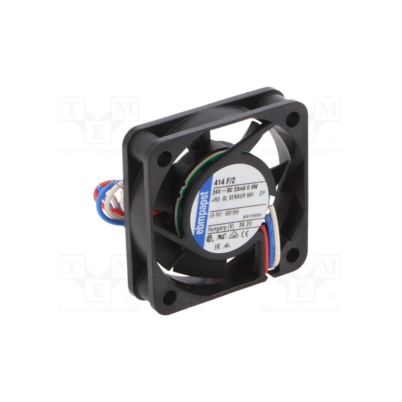 1 pcs x EBM-PAPST - 414F/2 - Fan: DC, axial, 24VDC, 40x40x20mm