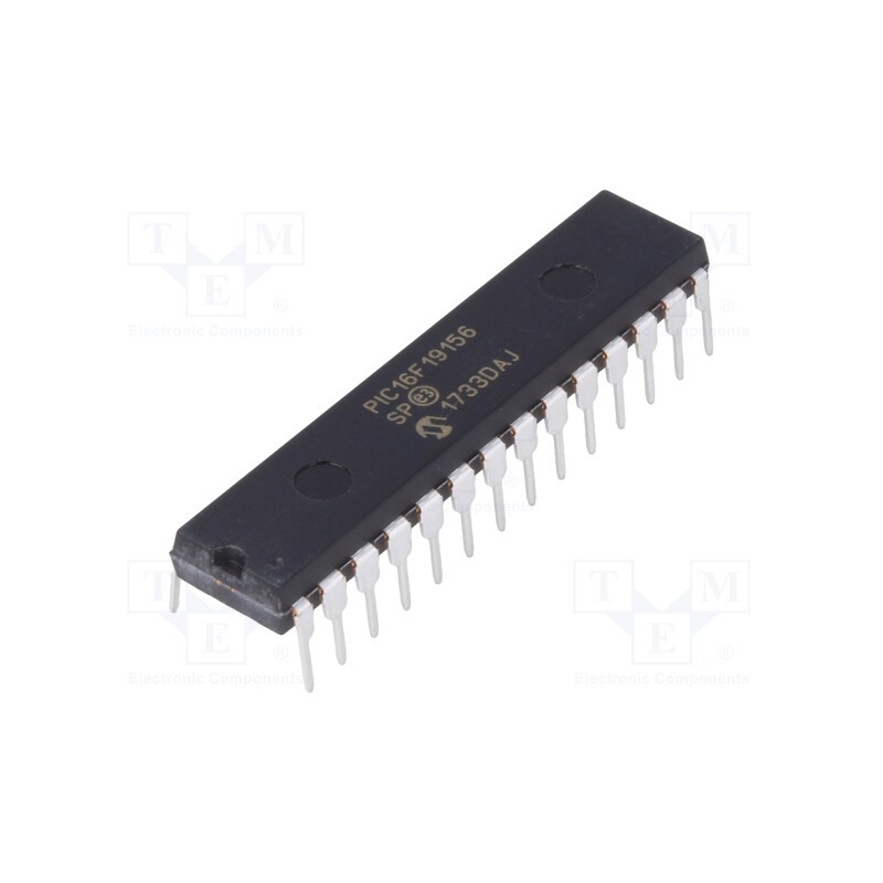 1 pcs x MICROCHIP TECHNOLOGY - PIC16F19156-I/SP - IC: PIC microcontroller, 28kB, 32MHz, I2C,SPI,UART x2, 2.3÷5.5VDC