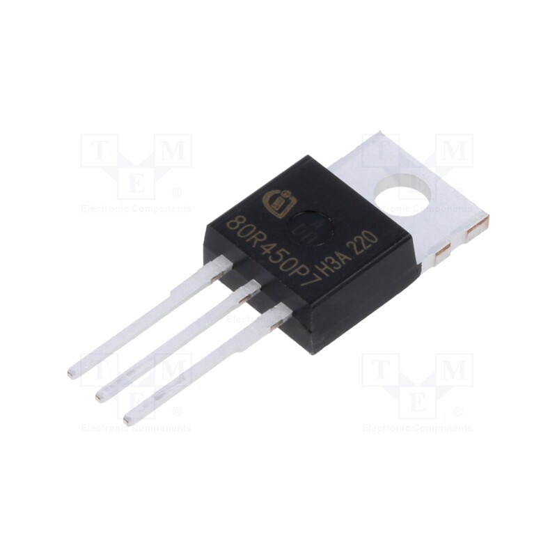 1 pcs x INFINEON TECHNOLOGIES - IPP80R450P7XKSA1 - Transistor: N-MOSFET, unipolar, 800V, 7.1A, Idm: 29A, 73W