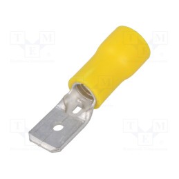 20 pcs x NINIGI - ST-030/Y - Terminal: flat, 6.3mm, 0.8mm, male, 4÷6mm2, crimped, for cable