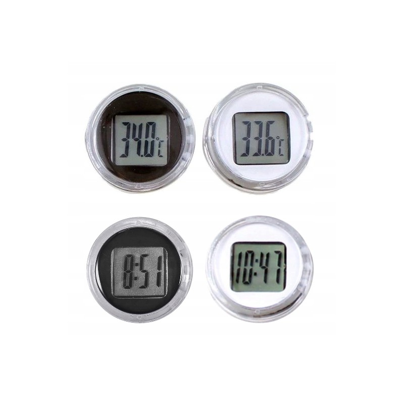 Mini sticker motorcycle thermometer watch