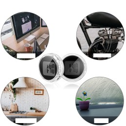 Mini sticker motorcycle thermometer watch