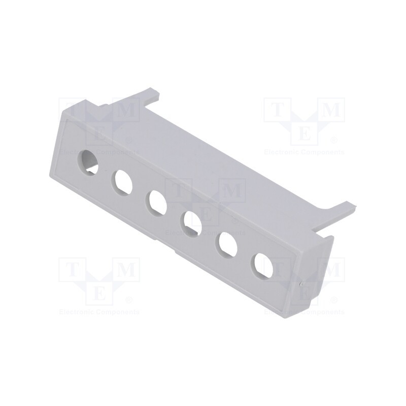 5 pcs x ITALTRONIC - P05030204T.BL - Terminals cover, grey, Holes no: 6, 7.65mm