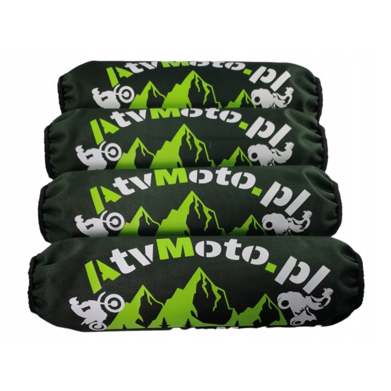 Universal shock absorber covers for atvmoto, dark green, olive, quads, flow