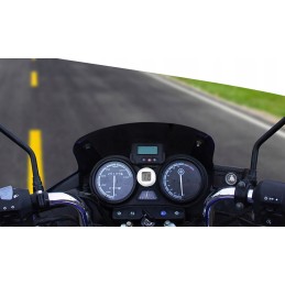 Mini motorcycle watch attached to quad motor