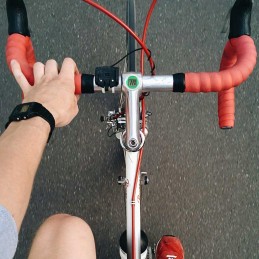 Mini motorcycle watch attached to quad motor