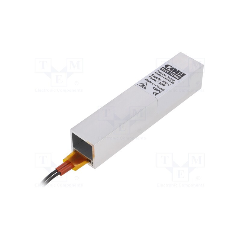 1 pcs x COBI ELECTRONIC - CV-H1-20 - Heater, heatsink, 20W, 230VAC, IP20, for DIN rail mounting