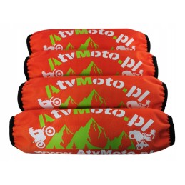 Universal shock absorber covers for atvmoto orange crossing quads