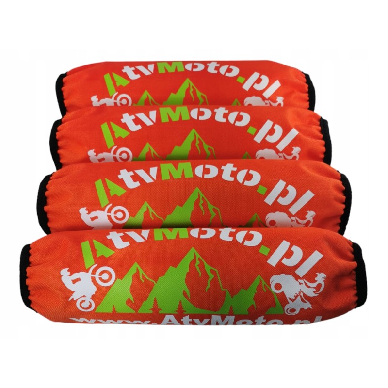Universal shock absorber covers for atvmoto orange crossing quads
