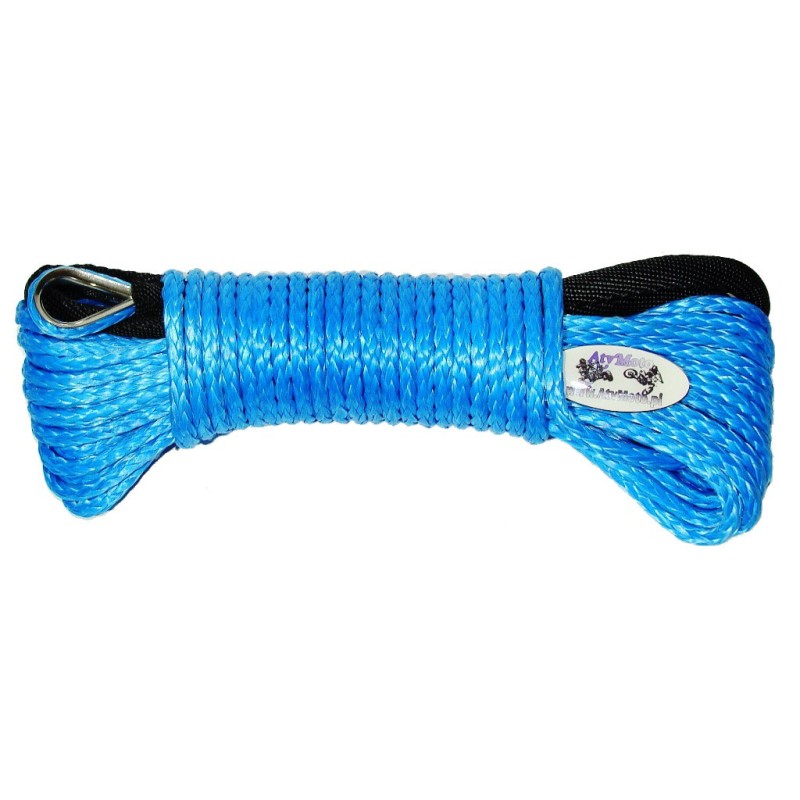Synthetic rope 15 m for a 5 mm blue winch