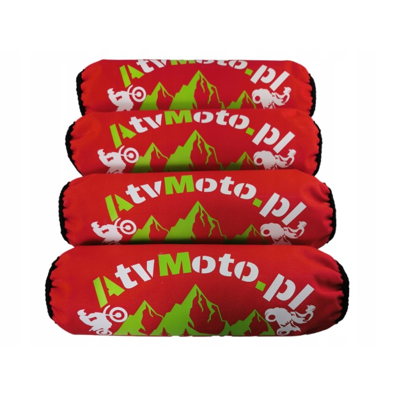 Universal shock absorber covers for atvmoto red crossing quads