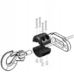 Bumper screwed onto the winch line, rubber atv utv