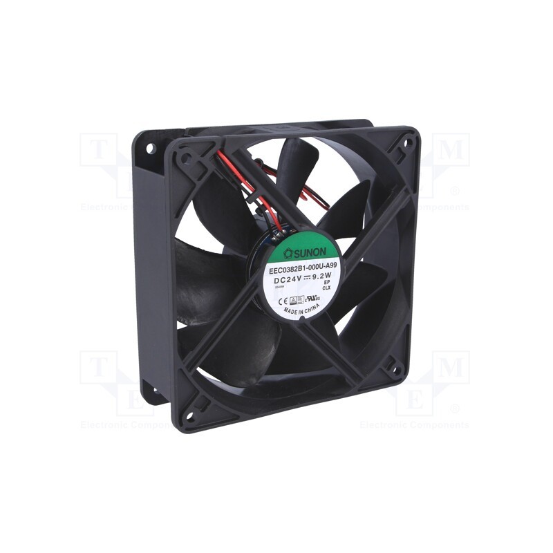 1 pcs x SUNON - EEC0382B1-000U-A99 - Fan: DC, axial, 24VDC, 120x120x38mm, 234.4m3/h, 48dBA, ball bearing