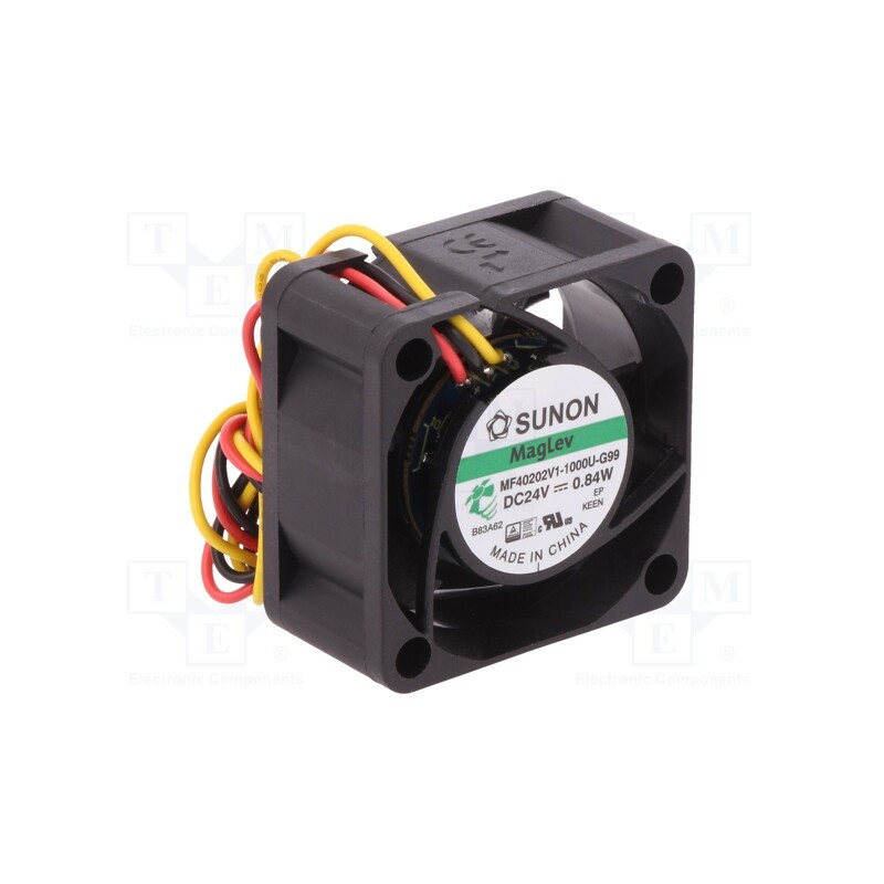 1 pcs x SUNON - MF40202V1-1000U-G99 - Fan: DC, axial, 24VDC, 40x40x20mm, 15.04m3/h, 25.5dBA, Vapo, 7000rpm