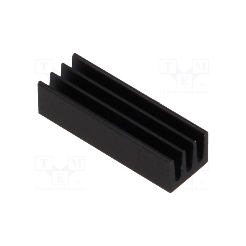 2 pcs x FISCHER ELEKTRONIK - ICK14/16L - Heatsink: extruded, black, L: 19mm, W: 6.3mm, H: 4.8mm, 46K/W