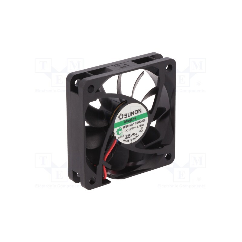 1 pcs x SUNON - MF60151V1-1000U-A99 - Fan: DC, axial, 12VDC, 60x60x15mm, 44.62m3/h, 34.2dBA, Vapo, 4700rpm