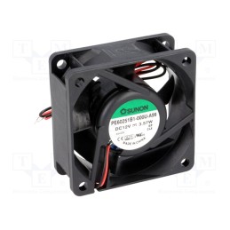 1 pcs x SUNON - PE60251B1-000U-A99 - Fan: DC, axial, 12VDC, 60x60x25mm, 61.16m3/h, 44dBA, ball bearing