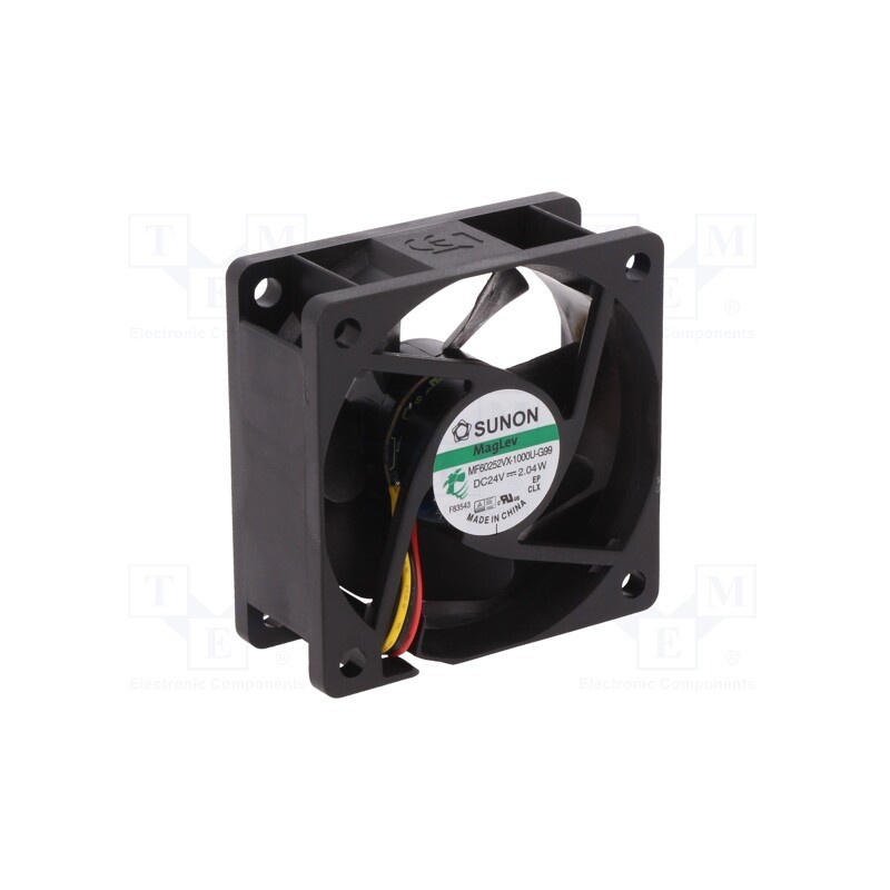 1 pcs x SUNON - MF60252VX-1000U-G99 - Fan: DC, axial, 24VDC, 60x60x25mm, 45.63m3/h, 27dBA, Vapo, 5200rpm