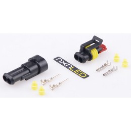 Connector, hermetic connector, 2 pin cube, LED lamp