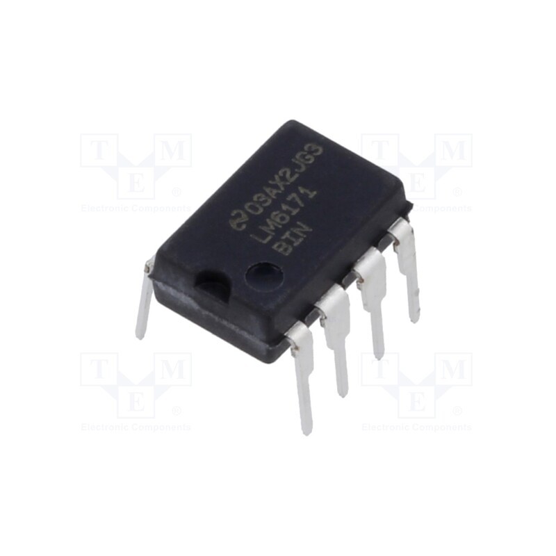 1 pcs x TEXAS INSTRUMENTS - LM6171BIN/NOPB - IC: operational amplifier, 100MHz, Ch: 1, DIP8