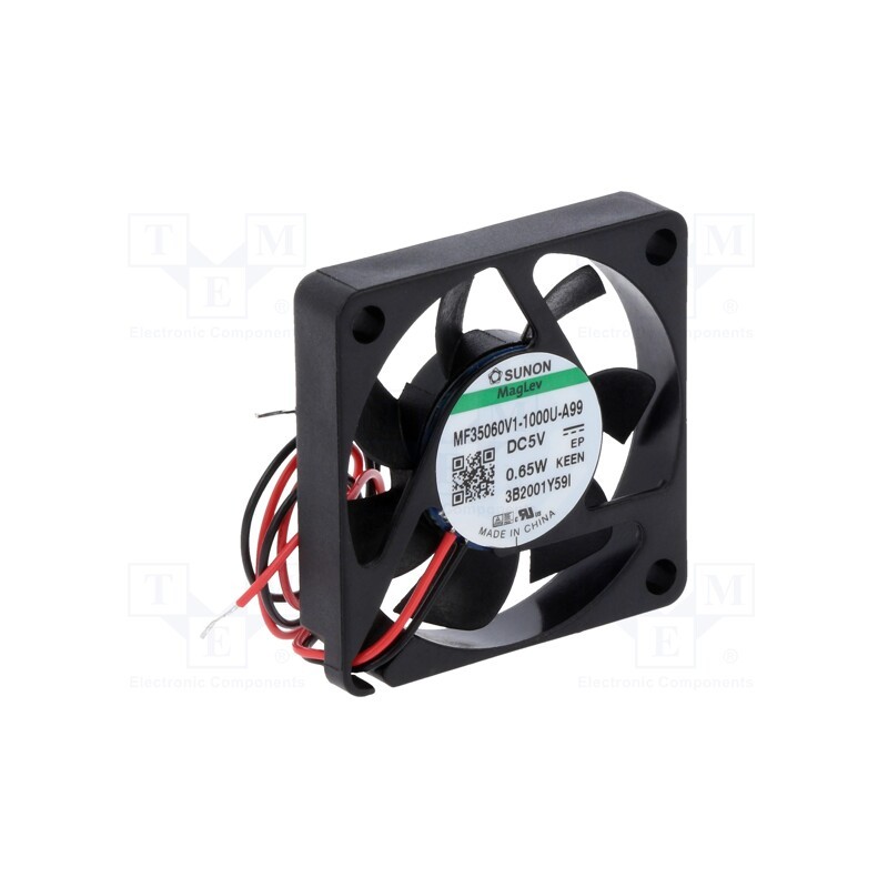 1 pcs x SUNON - MF35060V1-1000U-A99 - Fan: DC, axial, 5VDC, 35x35x6mm, 9.35m3/h, 26dBA, Vapo, 7600rpm