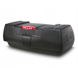 Shad rear trunk for three helmets with a backrest for an ATV quad