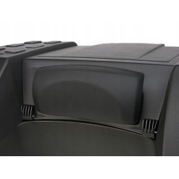 Shad rear trunk for three helmets with a backrest for an ATV quad