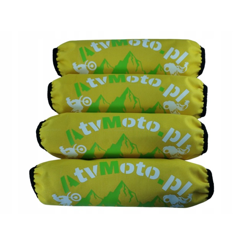 Universal shock absorber covers for atvmoto yellow crossing quads
