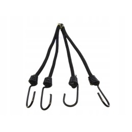 Luggage rubber, black, 4-spoke, 28 cm