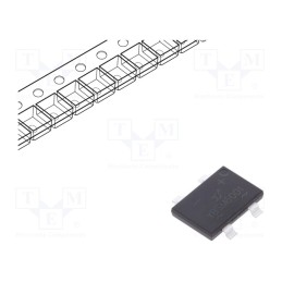 3 pcs x YANGJIE TECHNOLOGY - YBSM6001 - Bridge rectifier: single-phase, 100V, If: 6A, Ifsm: 150A, YBS3, SMT