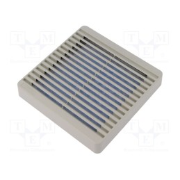 1 pcs x HAMMOND - XPFA120CG - Guard, plastic, 120x120mm, screw, with filter, beige