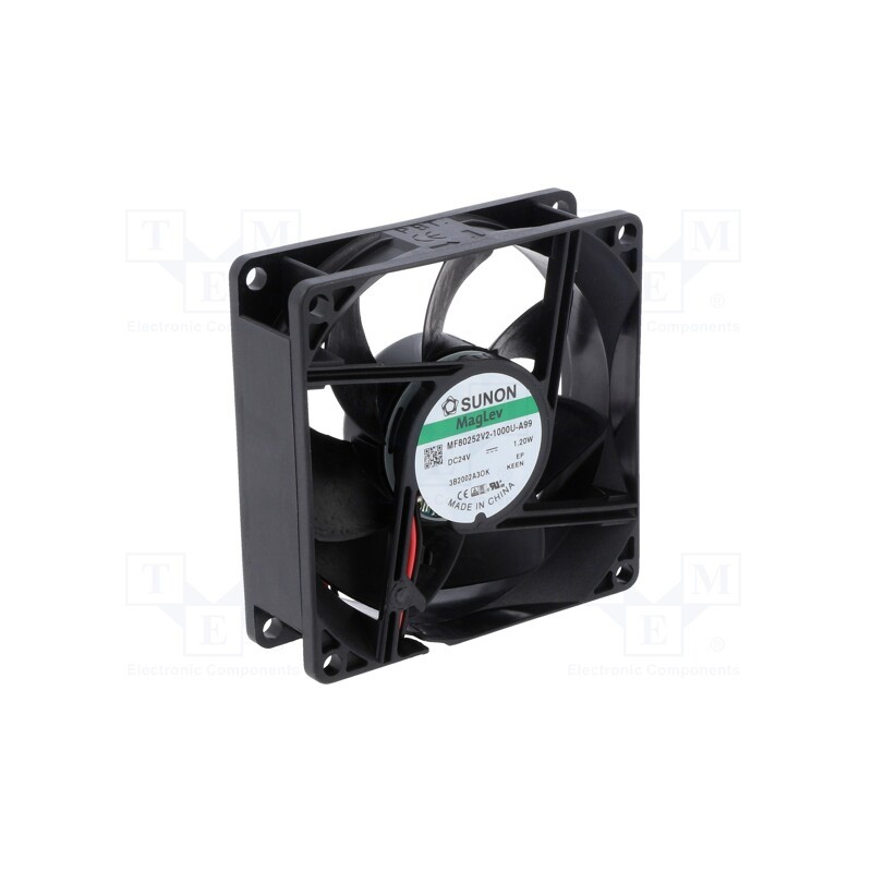 1 pcs x SUNON - MF80252V2-1000U-A99 - Fan: DC, axial, 24VDC, 80x80x25mm, 61.2m3/h, 30dBA, Vapo, 2900rpm