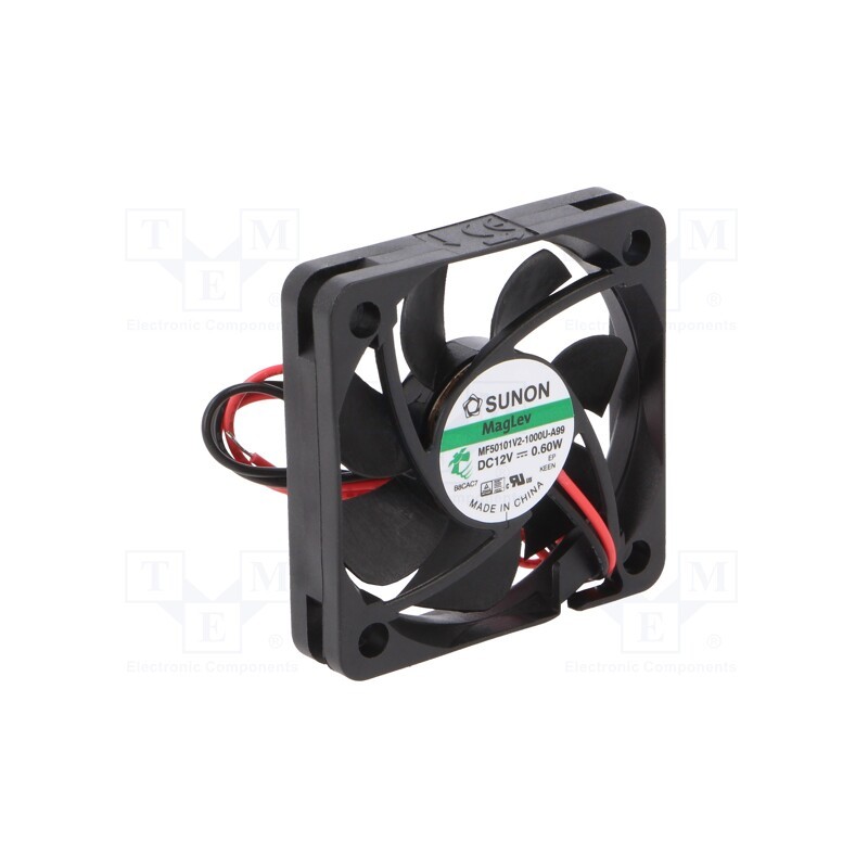 1 pcs x SUNON - MF50101V2-1000U-A99 - Fan: DC, axial, 12VDC, 50x50x10mm, 18.59m3/h, 25.6dBA, Vapo, 4800rpm