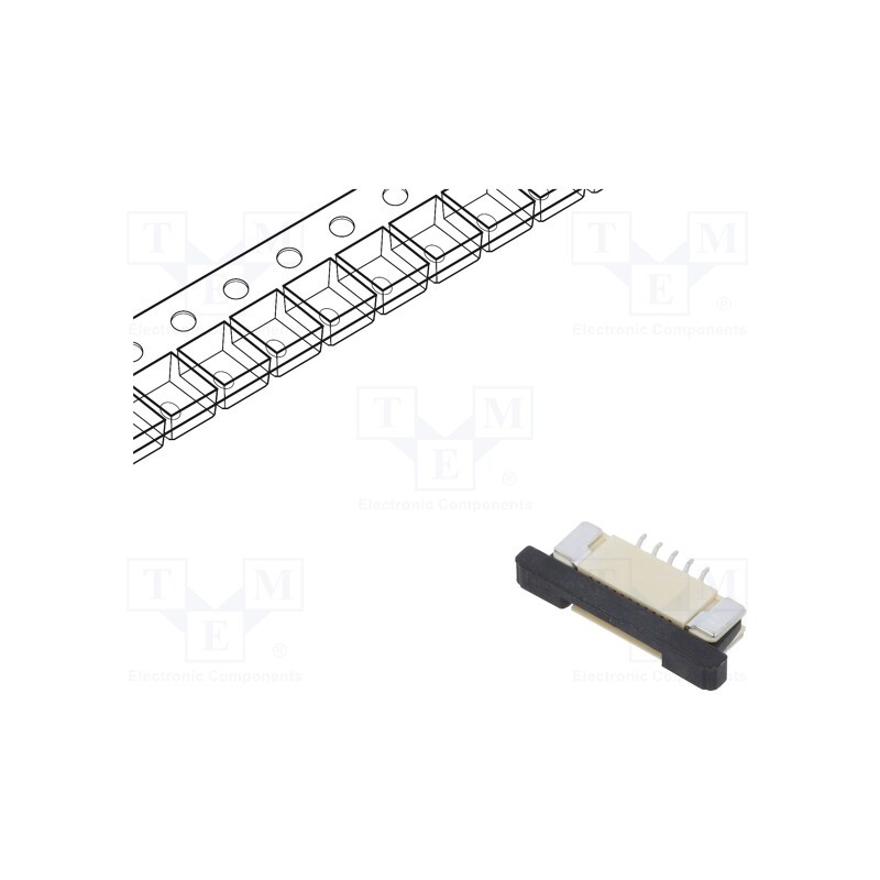 15 pcs x Amphenol Communications Solutions - F52Q-1A7A1-11005 - FFC/FPC, F52Q, PIN: 5, top contacts,ZIF, SMT, 50V, 500mA, tinned
