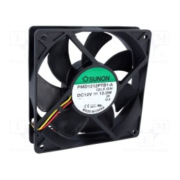 1 pcs x SUNON - PMD1212PTB1-A.(2).F.GN - Fan: DC, axial, 12VDC, 120x120x25mm, 254.84m3/h, 54dBA, Out: F type