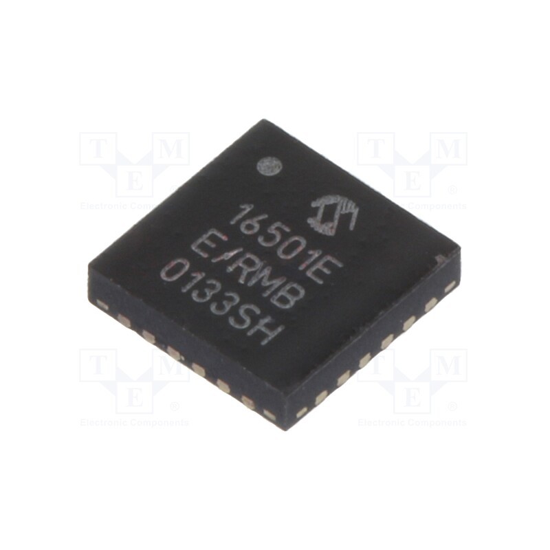 1 pcs x MICROCHIP TECHNOLOGY - MCP16501TE-E/RMB - IC: PMIC, LDO,DC/DC converter, Uin: 2.7÷5.5VDC, 0.3÷1A, VQFN24