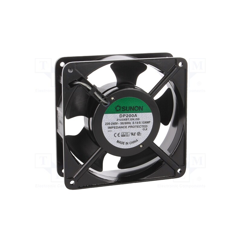 1 pcs x SUNON - DP200A2123XBT.GN.IP55 - Fan: AC, axial, 230VAC, 120x120x38mm, 165m3/h(±10%), 45dBA, 2850rpm