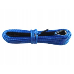 Synthetic rope for a winch, 6mm, 15m, blue