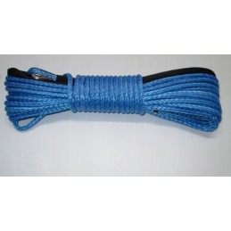 Synthetic rope for a winch, 6mm, 15m, blue