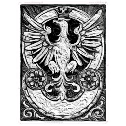 Stylized wr eagle car sticker