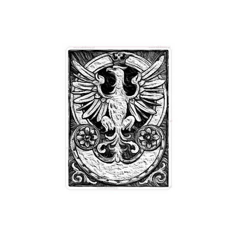 Stylized wr eagle car sticker