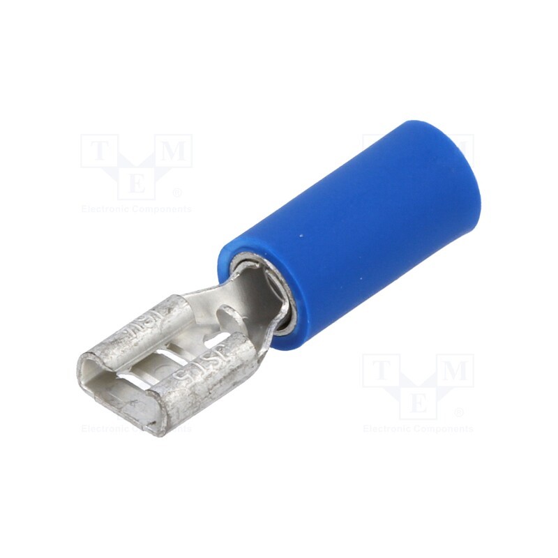 10 pcs x JST - VDADF2-187A-5 BU (S) K - Terminal: flat, 4.8mm, 0.5mm, female, 1÷2.5mm2, crimped, for cable