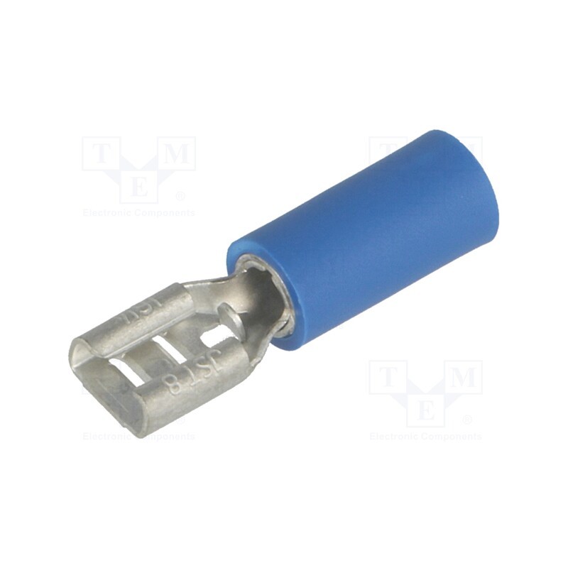 10 pcs x JST - VDADF2-187A-8 BU (S) K - Terminal: flat, 4.8mm, 0.8mm, female, 1÷2.5mm2, crimped, for cable