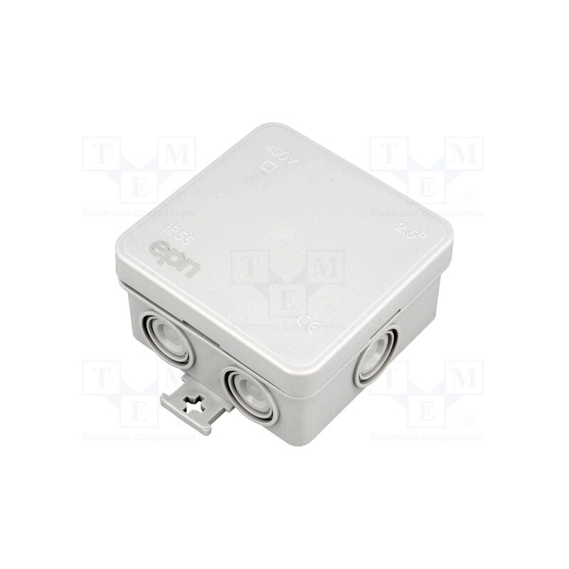 1 pcs x ELEKTRO-PLAST NASIELSK - 0296-00 - Enclosure: junction box, X: 75mm, Y: 75mm, Z: 39mm, wall mount, IP55