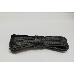 Synthetic rope for a winch, 6mm, 15m, black