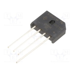 1 pcs x VISHAY - KBU6M-E4/51 - Bridge rectifier: single-phase, Urmax: 1kV, If: 6A, Ifsm: 250A, flat