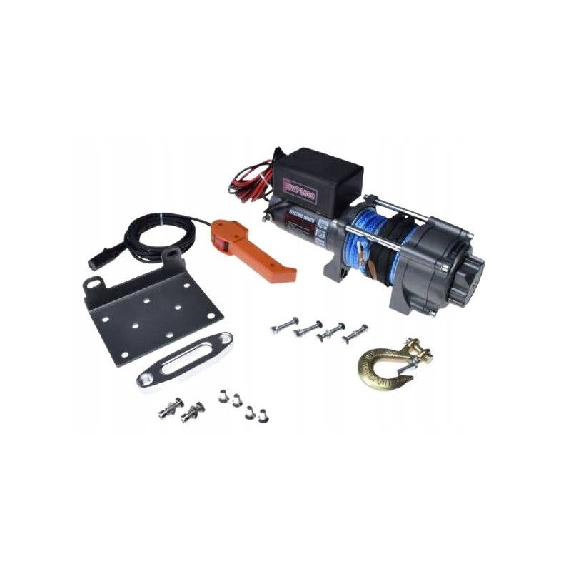 ATV winch 3500 1588 lbs kg 12v motogeneric synthetic cable
