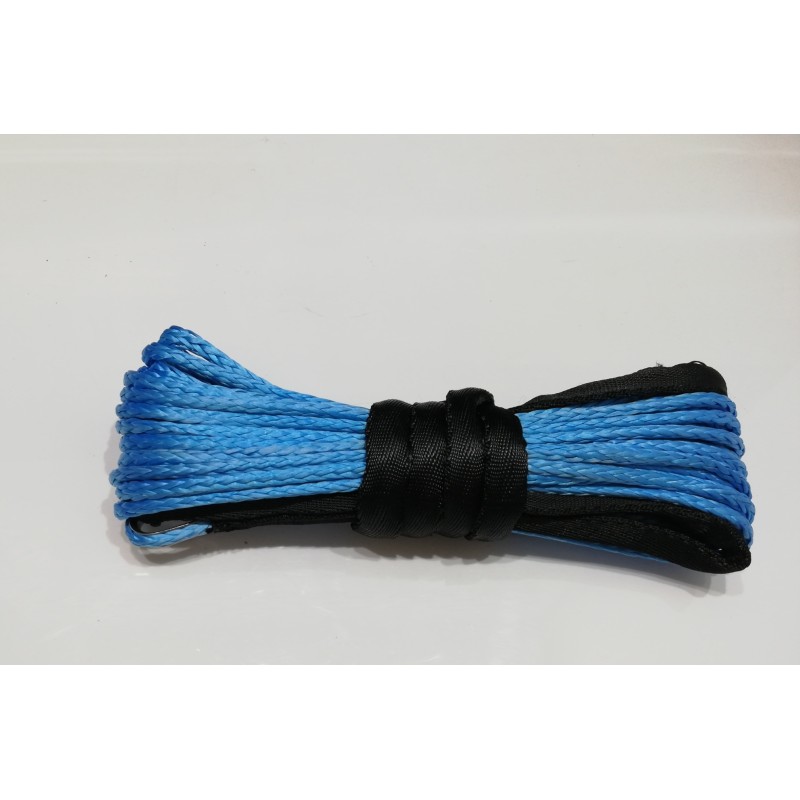 Synthetic rope for winch, blue, 5mm, 15m