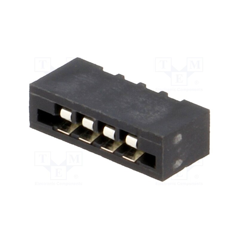 10 pcs x CONNFLY - DS1020-04ST1D - Connector: FFC/FPC, straight, PIN: 4, Non-ZIF, THT, tinned, 20mΩ