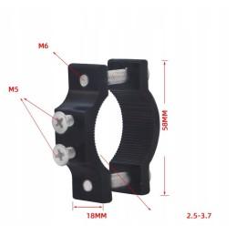 Fixing clamp, halogen lamp holder, crash bars, 1 pc